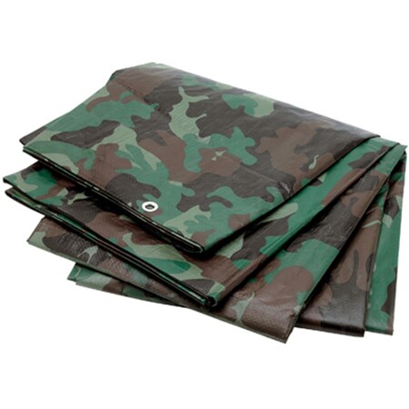 Performance Tool 8 x 10 Green Camouflage Tarp W6005